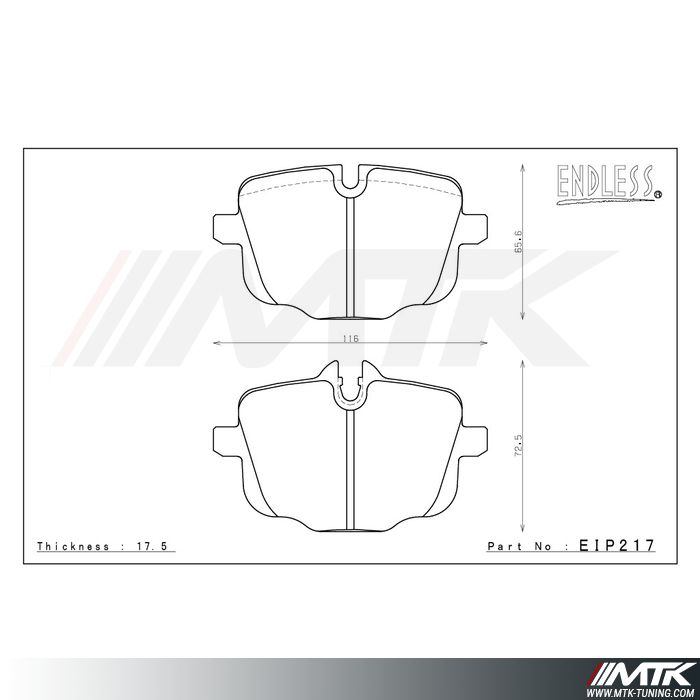 Plaquettes Endless ME20 EIP217 pour BMW M2 G87